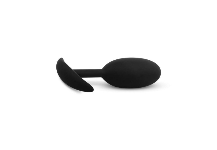 Μαύρη Μεσαία Σφήνα Σιλικόνης Με Βαρίδιο - Heavy Fulfiller Weighted Butt Plug Medium