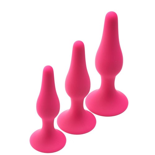 Σετ Ροζ Πρωκτικές Σφήνες Σιλικόνης - Dream Toys Flirts Curved Anal Training Kit Pink