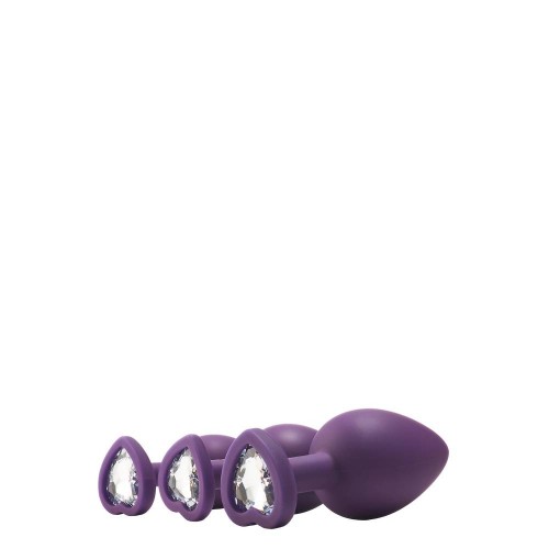 Σετ Μωβ Πρωκτικές Σφήνες Με Κόσμημα - Dream Toys Flirts Anal Training Kit Gem Stone Purple