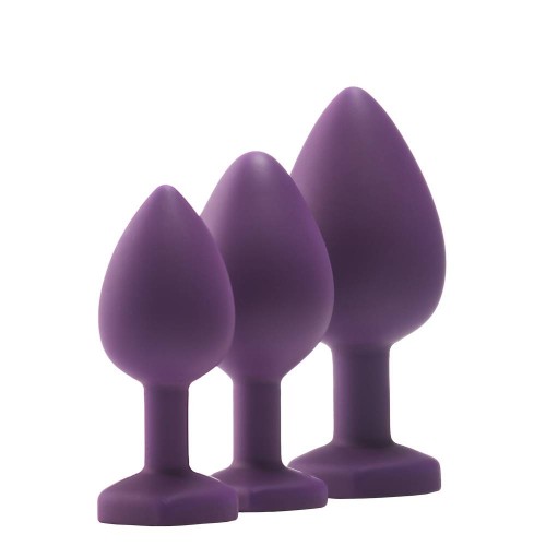 Σετ Μωβ Πρωκτικές Σφήνες Με Κόσμημα - Dream Toys Flirts Anal Training Kit Gem Stone Purple