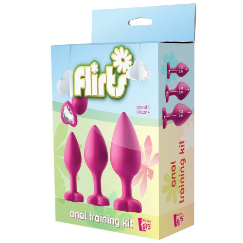 Σετ Ροζ Πρωκτικές Σφήνες Με Κόσμημα - Dream Toys Flirts Anal Training Kit Gem Stone Pink