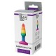 Πολύχρωμη Σφήνα Σιλικόνης - Dream Toys Colourful Love Rainbow Anal Plug Mini 9cm