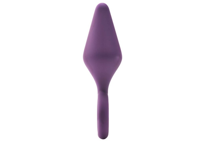 Μωβ Σφήνα Σιλικόνης Με Δαχτυλίδι - Dream Toys Flirts Pull Plug Medium Purple 12.2cm