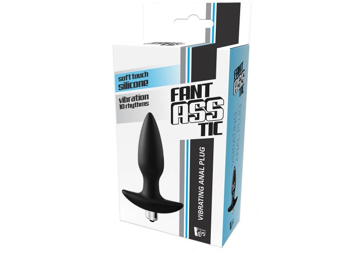 Μαύρη Δονούμενη Πρωκτική Σφήνα 10 Ταχυτήτων - Dream Toys Fantasstic Vibrating Plug 14cm