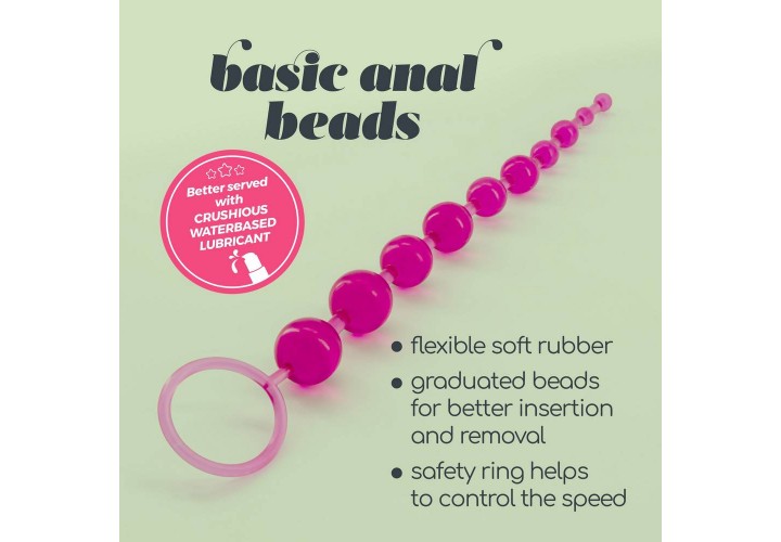 Ροζ Πρωκτικές Μπίλιες - 10 Bead Anal Chain Crushious Pink