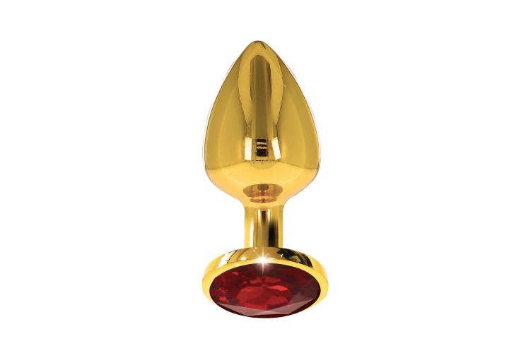 Χρυσή Μεταλλική Σφήνα Με Κόσμημα - Butt Plug With Diamond Jewel Large