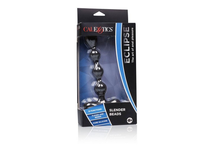 Επαναφορτιζόμενες Πρωκτικές Μπίλιες 12 Ταχυτήτων - Calexotics Eclipse Slender Beads 17.7cm