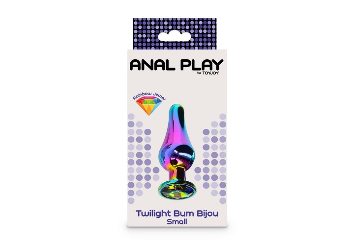 Πολύχρωμη Μεταλλική Σφήνα Με Κόσμημα - ToyJoy Twilight Bum Bijou Small 9cm