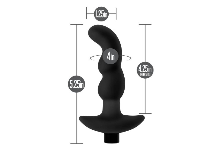 Μαύρος Πρωκτικός Δονητής 10 Ταχυτήτων - Blush Anal Adventures Prostate Massager 15cm