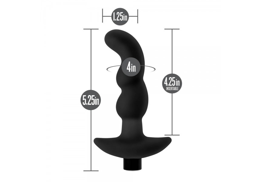 Μαύρος Πρωκτικός Δονητής 10 Ταχυτήτων - Blush Anal Adventures Prostate Massager 15cm