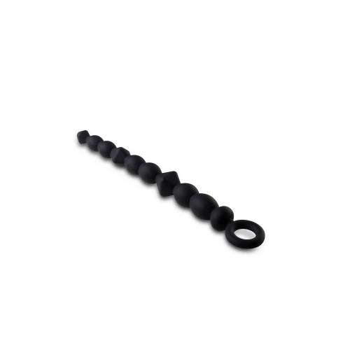 Μαύρες Πρωκτικές Μπίλιες Σιλικόνης - Blush Anal Adventures Platinum Silicone Beginner Anal Beads Black 24.7cm