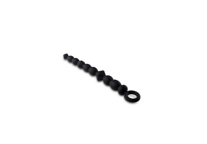 Μαύρες Πρωκτικές Μπίλιες Σιλικόνης - Blush Anal Adventures Platinum Silicone Beginner Anal Beads Black 24.7cm
