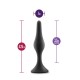 Blush Anal Adventures Platinum Silicone Beginner Plug Medium Black 10.8cm