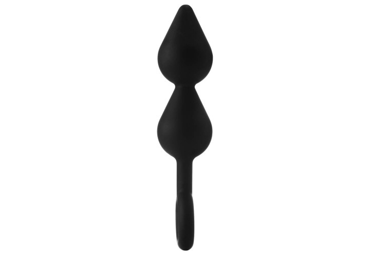 Μαύρες Διπλές Πρωκτικές Μπίλιες Σιλικόνης - Dream Toys Fantasticc XL Double Drop Plug Black 20cm