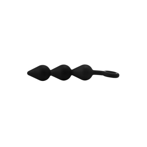 Τριπλές Πρωκτικές Μπίλιες Σιλικόνης - Dream Toys Fantasstic XL Triple Drop Plug Black 26cm