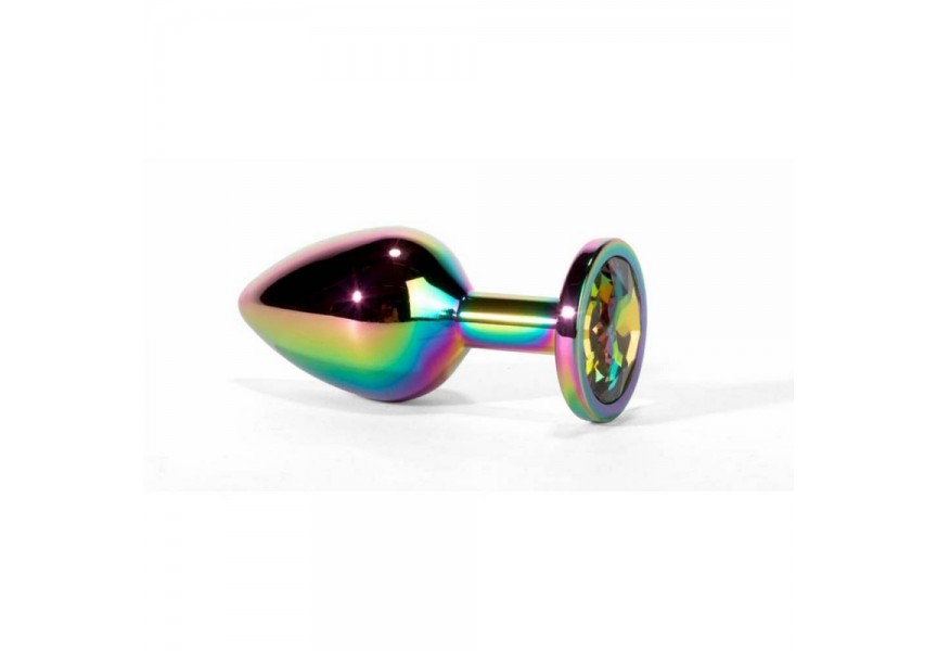 Πολύχρωμη Μεταλλική Σφήνα Με Κόσμημα - X Men Secret Shine Metal Butt Plug Rainbow Large