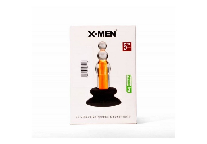 Δονούμενη Σφήνα 10 Ταχυτήτων - X MEN 10 Speeds Vibrating Beaded Plug