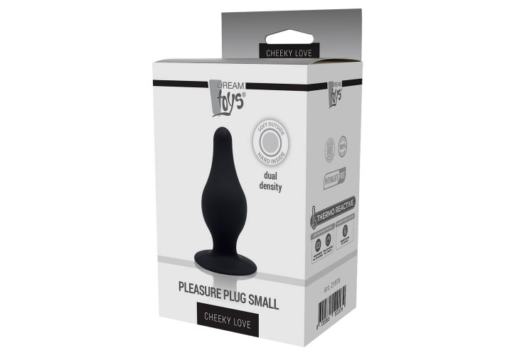 Πρωκτική Θερμοελαστική Σφήνα Σιλικόνης – Cheeky Love Dual Density Pleasure Plug Small Black