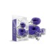 Μεταλλική Σφήνα Με Κόσμημα & Χειροπέδες - Nixie Metal Butt Plug & Furry Handcuff Set Medium Purple Metallic