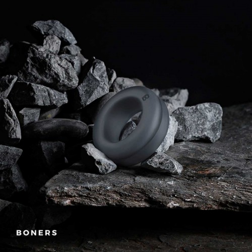 Δαχτυλίδι Πέους Σιλικόνης - Boners Ribbed Cock Ring Grey