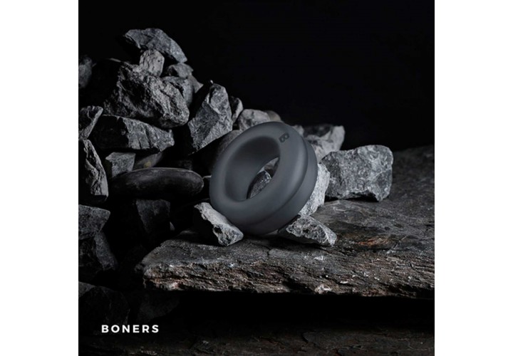 Δαχτυλίδι Πέους Σιλικόνης - Boners Ribbed Cock Ring Grey