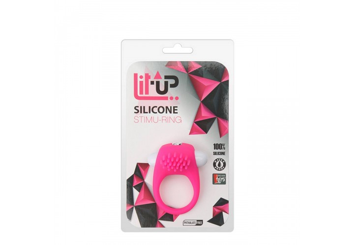 Ροζ Δαχτυλίδι Πέους Σιλικόνης Με Δόνηση - Dream Toys Lit Up Silicone Stimu Ring 5 Pink