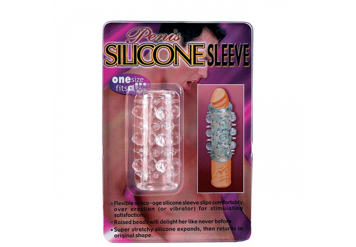 Κάλυμμα Πέους Με Κουκκίδες - One Size Silicone Penis Sleeve Clear