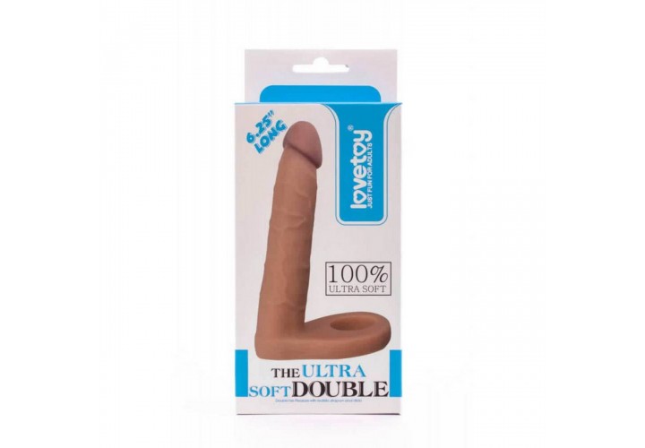 Ρεαλιστικό Ομοίωμα Πέους Με Δαχτυλίδι Για Διπλή Διείσδυση - Lovetoy The Ultra Soft Double 15.8cm