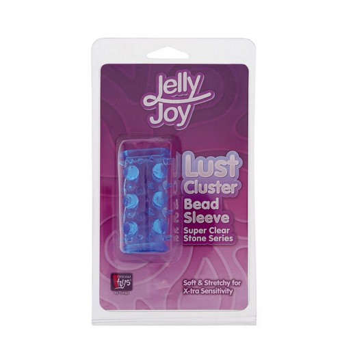 Μπλε Κάλυμμα Πέους Με Κουκκίδες - Dream Toys Jelly Joy Lust Cluster Blue 7cm