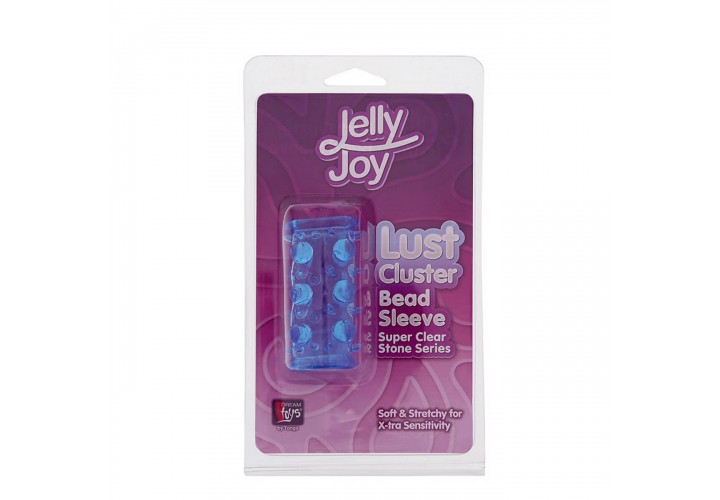 Μπλε Κάλυμμα Πέους Με Κουκκίδες - Dream Toys Jelly Joy Lust Cluster Blue 7cm