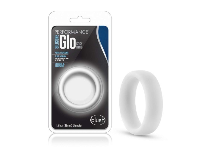 Δαχτυλίδι Πέους Σιλικόνης - Performance Silicone Glo Cock Ring White Glow