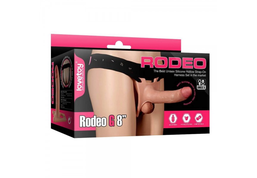 Lovetoy Rodeo G Silicone Hollow Strap On 18cm