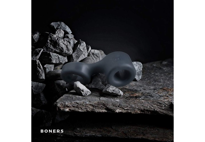 Boners Cock Ring And Ball Stretcher Grey