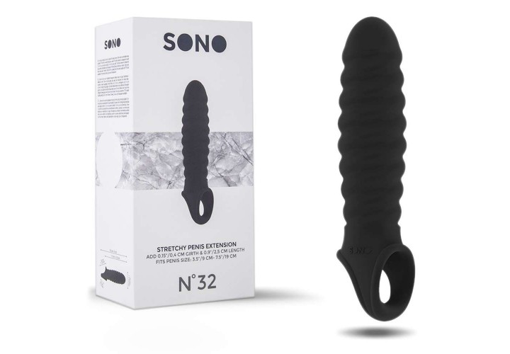 Προέκταση & Κάλυμμα Πέους - Sono Stretchy Penis Extension No.32 Black
