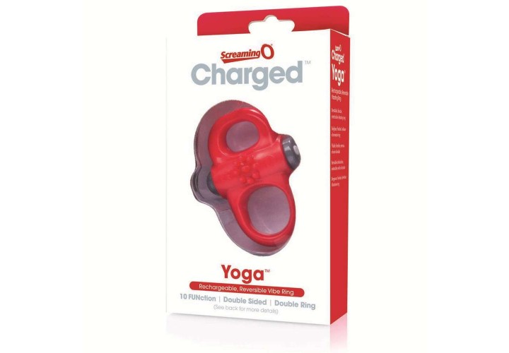 Επαναφορτιζόμενο Δαχτυλίδι Πέους - Charged Yoga Vibe Cockring Red