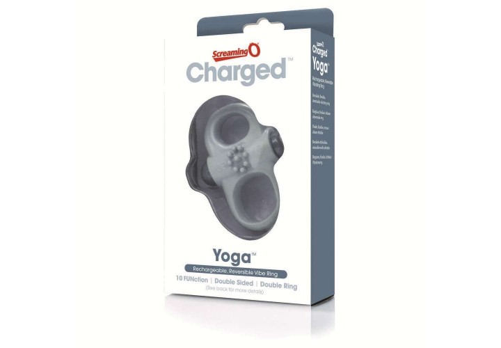Επαναφορτιζόμενο Δαχτυλίδι Πέους - Charged Yoga Vibe Cockring Grey