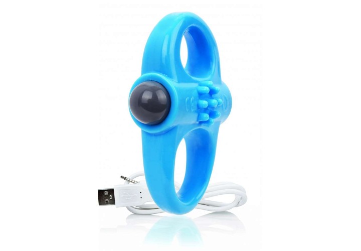 Επαναφορτιζόμενο Δαχτυλίδι Πέους - Charged Yoga Vibe Cockring Blue