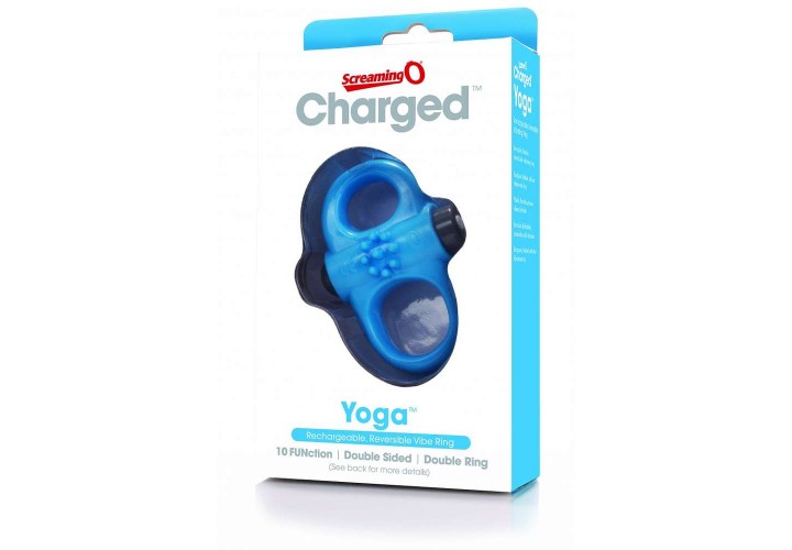 Επαναφορτιζόμενο Δαχτυλίδι Πέους - Charged Yoga Vibe Cockring Blue