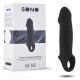 Προέκταση & Κάλυμμα Πέους - Sono No.33 Penis Sleeve With Extension Black 15cm
