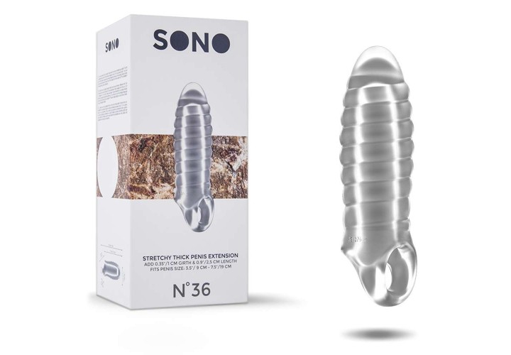 Προέκταση & Κάλυμμα Πέους – Sono No.36 Penis Sleeve With Extension Clear 15cm