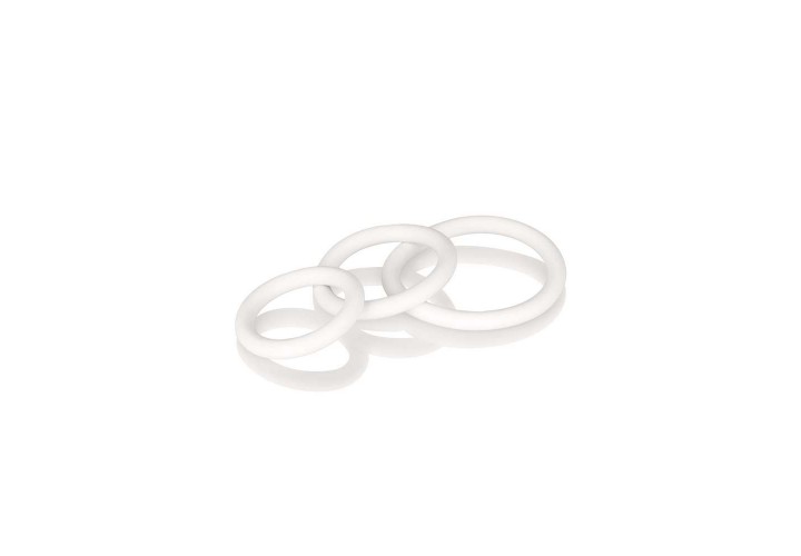 Δαχτυλίδια Πέους – White Rubber Ring 3 Piece Set