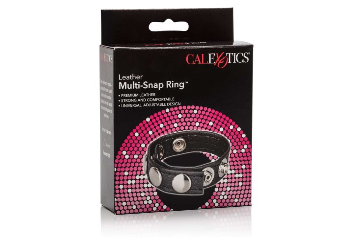 Δερμάτινο Ρυθμιζόμενο Δαχτυλίδι Πέους - Leather Multi Snap Ring