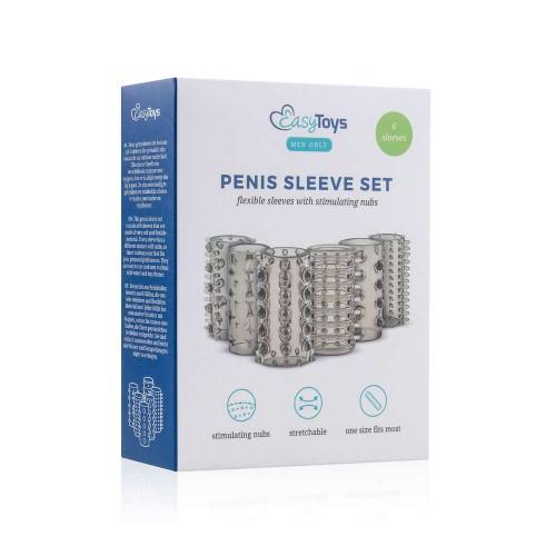 Σετ 6 Τεμαχίων Ελαστικά Καλύμματα Πέους - Easytoys Penis Sleeve Set