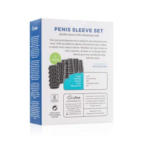 Σετ 6 Τεμαχίων Ελαστικά Καλύμματα Πέους - Easytoys Penis Sleeve Set