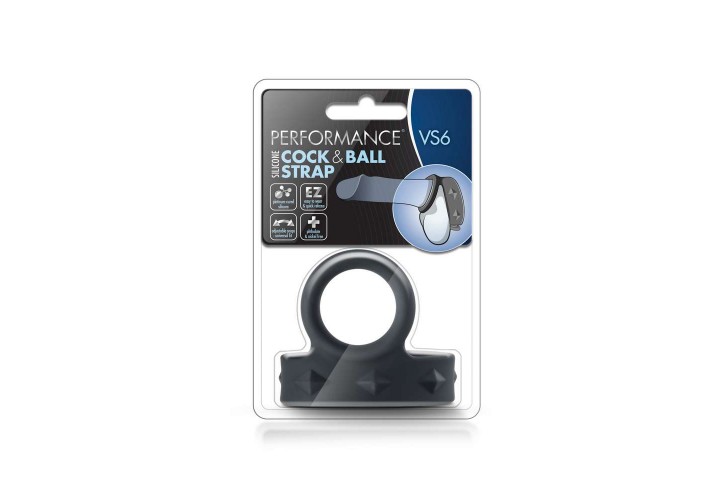 Διπλό Δαχτυλίδι Πέους & Όρχεων - Performance VS6 Cock & Balls Strap Black