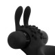 Μαύρο Δονούμενο Δαχτυλίδι Πέους & Όρχεων - Share Ring Double Vibrating Cock Ring with Rabbit Ears