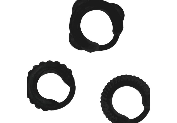 Σετ 3 Δαχτυλίδια Πέους - Addicted Toys C Ring Set Black