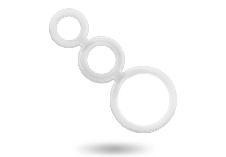 Τριπλό Ελαστικό Δαχτυλίδι Πέους - Addicted Toys Rings Set For Penis Transparent