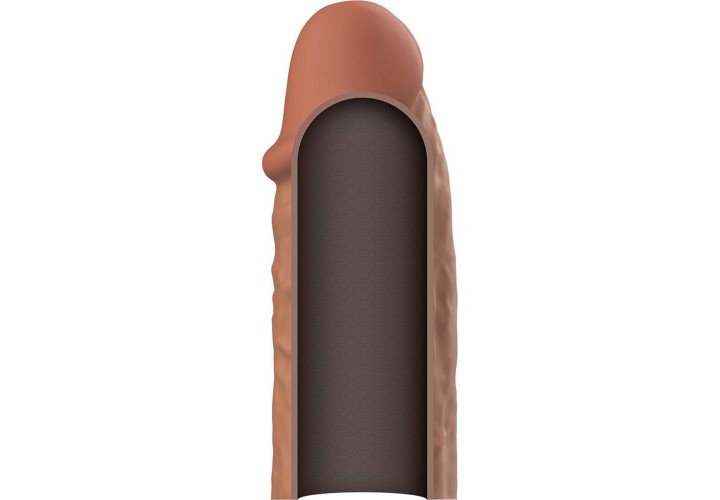 Ρεαλιστικό Κάλυμμα Επέκτασης Πέους - Virilxl Penis Extender Extra Comfort Sleeve V3 Brown