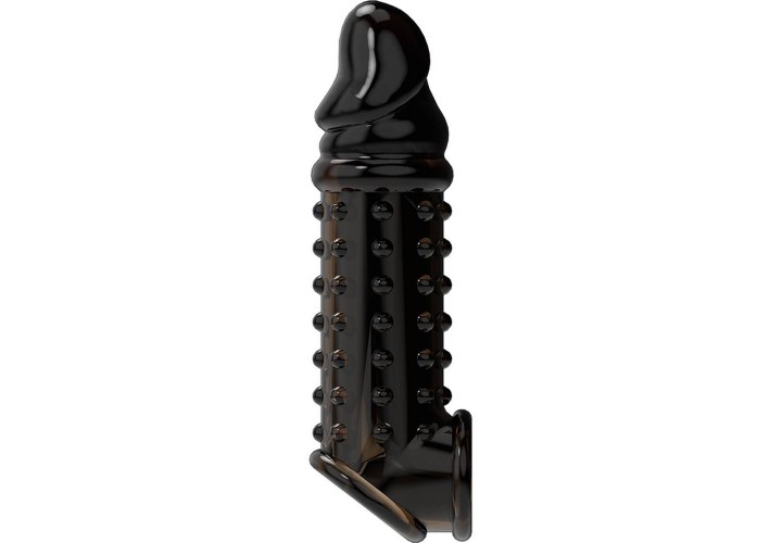 Μαύρο Κάλυμμα Επέκτασης Πέους Με Κουκκίδες - Virilxl Penis Extender Extra Comfort Sleeve V11 Black